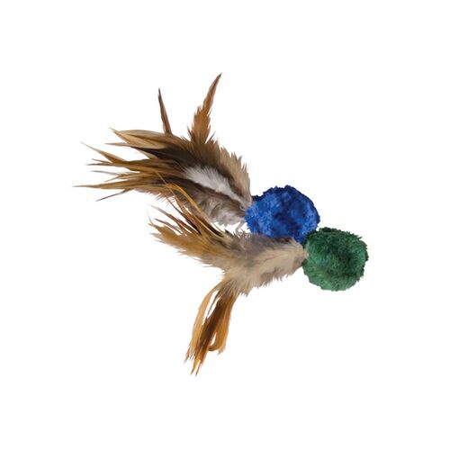 Naturals Crinkle Ball with Feathers and Catnip