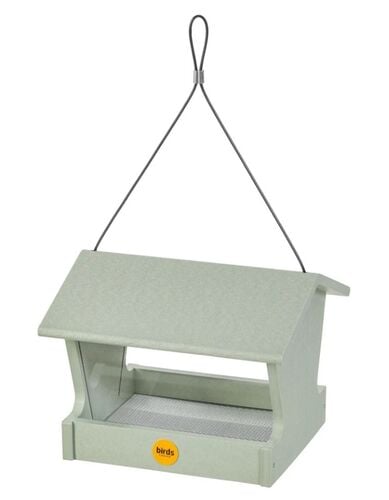 Recycled Plastic Hopper Feeder in Sage Green