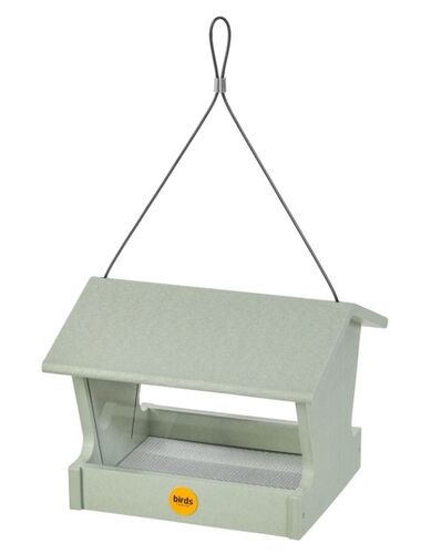 Recycled Plastic Hopper Feeder in Sage Green