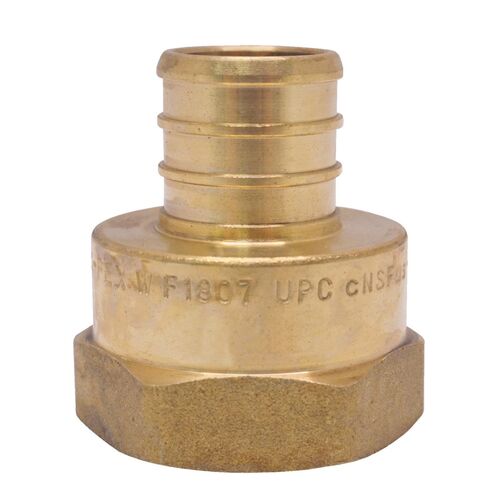 3/4" Brass PEX-B Barb x 3/4" Female Adapter