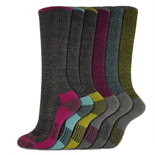 Women's 6-Pack Dri-Tech Boot Length Socks in Black Assorted - 6-9