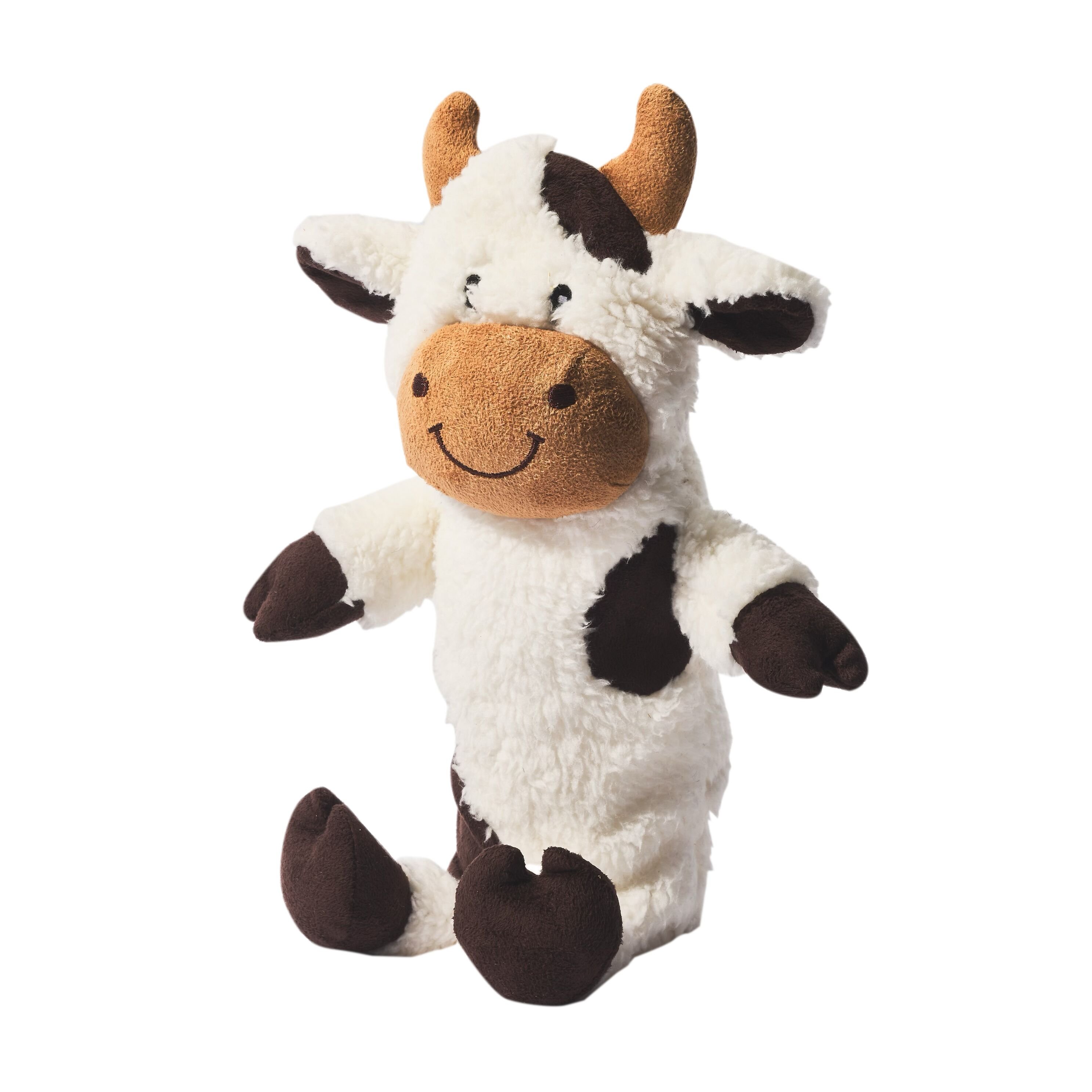 Main St. Pet Crackle Cow Plush Dog Toy