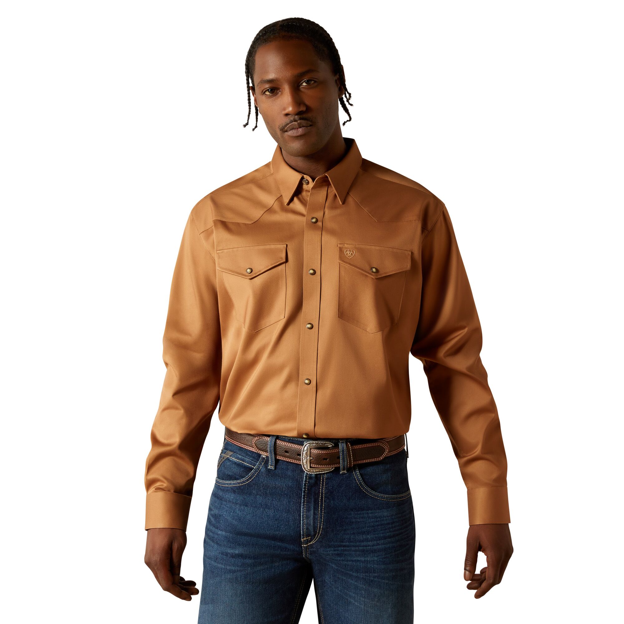 men's ariat dress shirts Ariat Men's Pro Team Drew Long Sleeve White Button Down Shirt 10040576