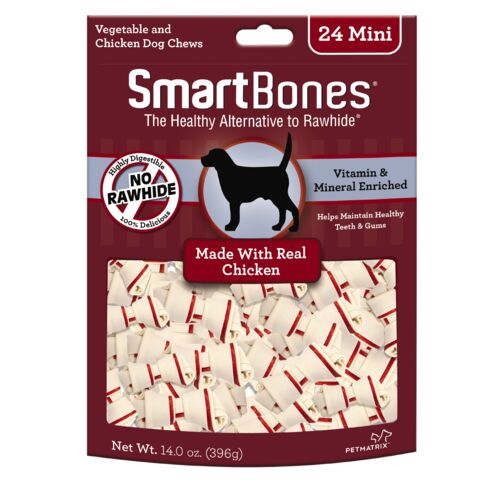 Premium Chicken Flavored Non-Rawhide Dog Treat - Mini 24 Count