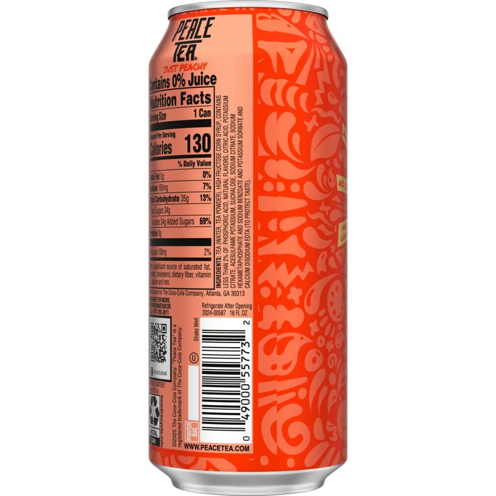 Peace Tea Just Peachy - 16 oz Can