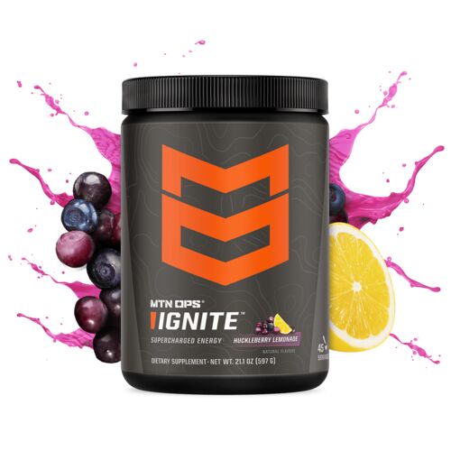 Ignite Energy Powder in Huckleberry Lemonade - 45 Serving Tub