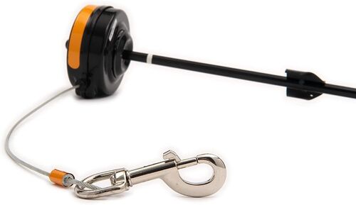 Retractable Cable Tie Out Stake 0-30 lb - 15 ft