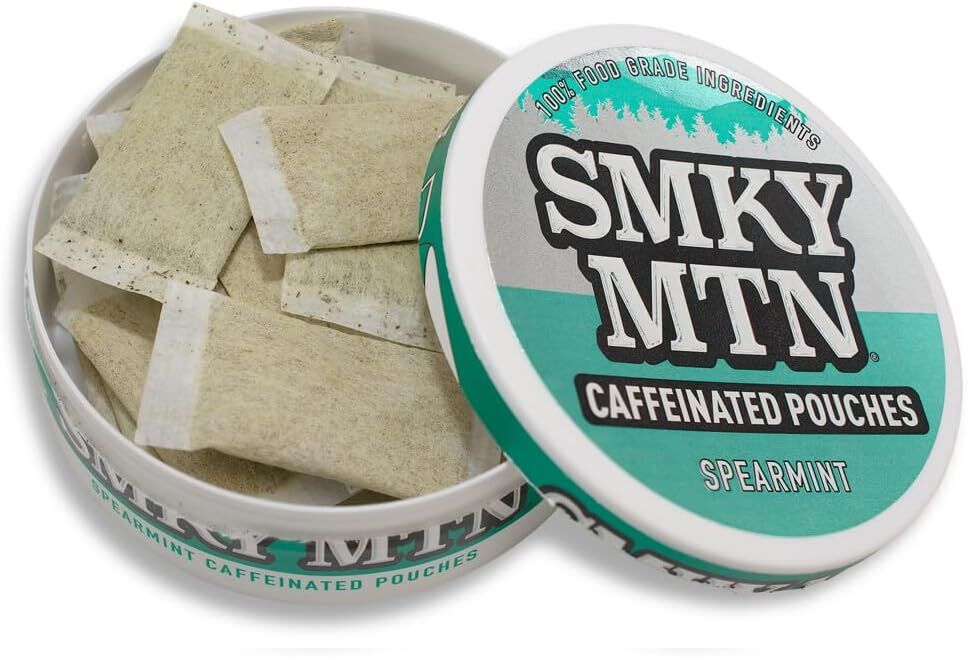 spearmint tobacco pouches Smokey Mountain Spearmint Caffeinated Pouches