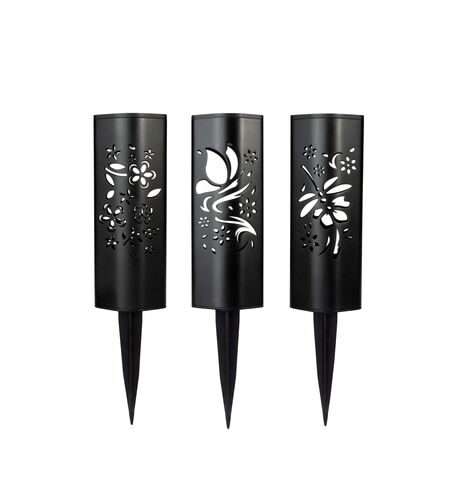 Solar Bollard Pathway Light with Cut-outs - Assorted