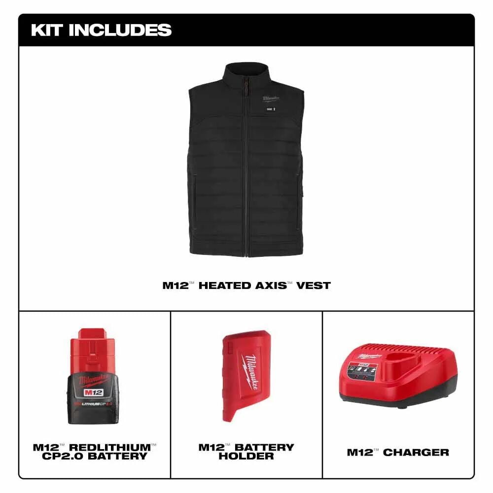 Milwaukee M12 Heated Gear ベスト Sサイズ Milwaukee Men's M12 Heated AXIS Vest
