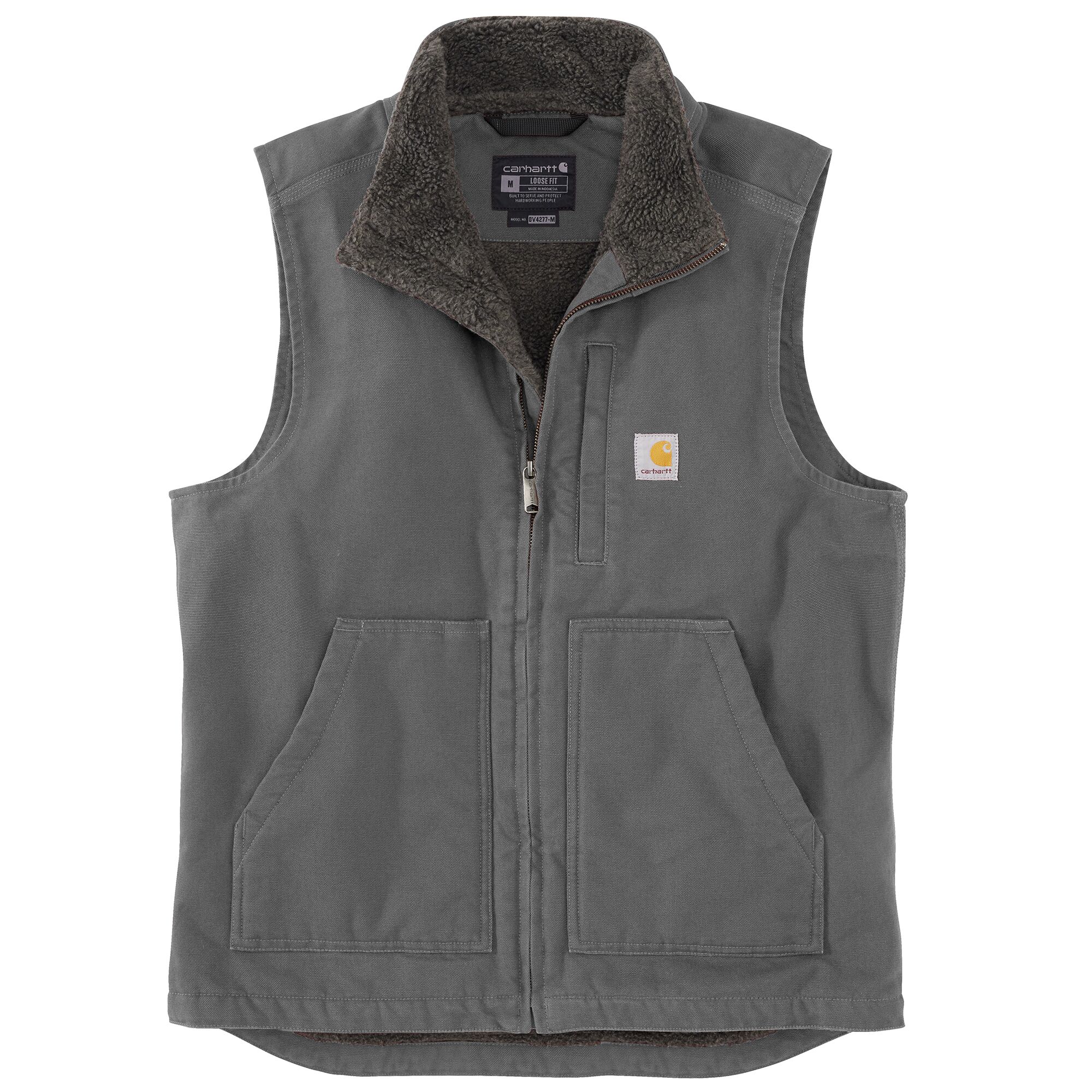 Carhartt Men's Washed Duck Sherpa-Lined Mock Vest
