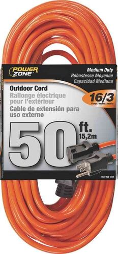 50-Foot 16/3 Vinyl Extension Cord