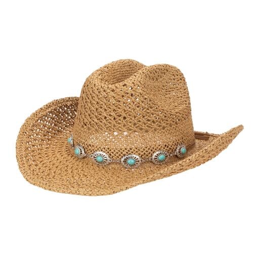 Women's Coastal Cattleman's Crease Cowboy Hat in Toast