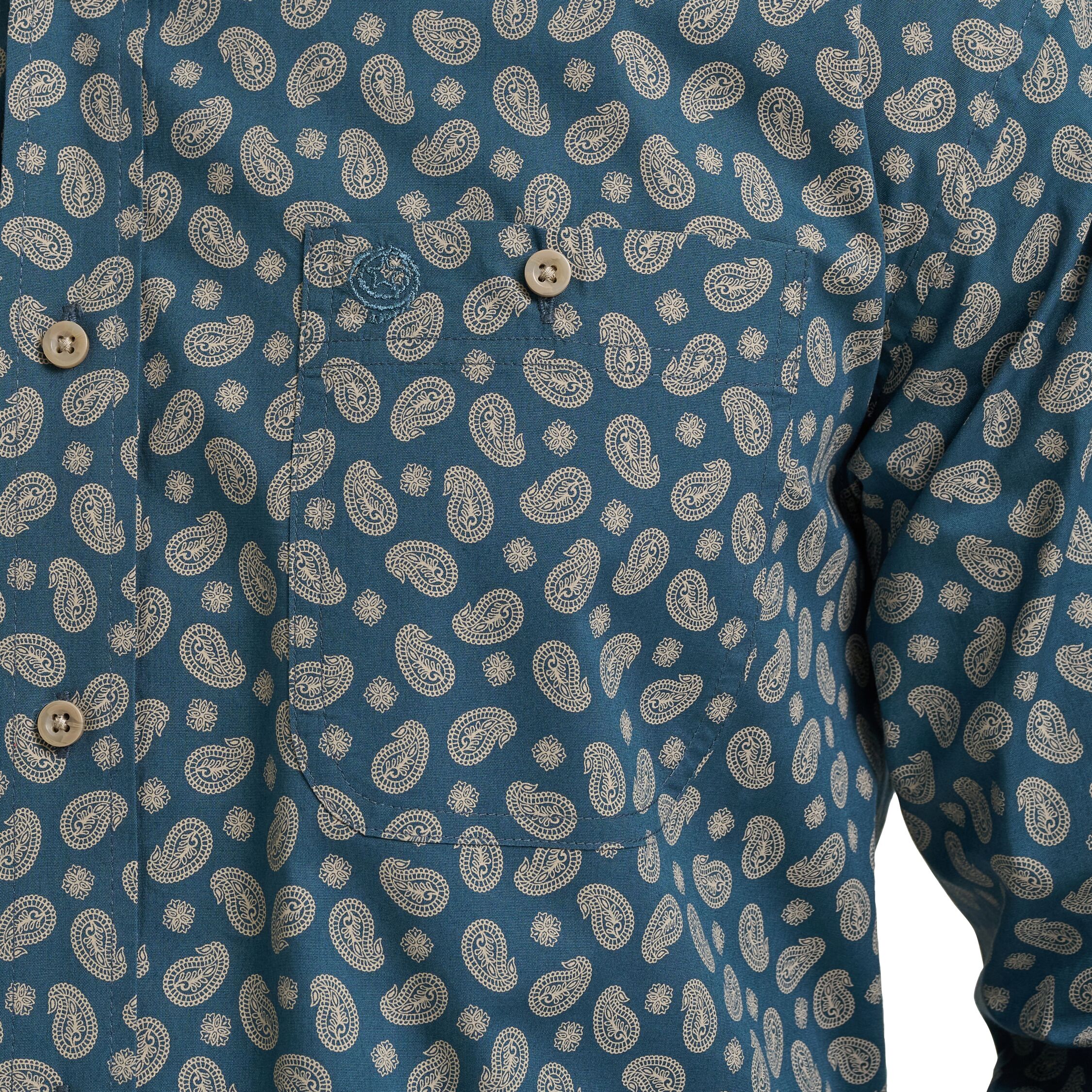 Wrangler Men's George Strait Mallard Paisley Shirt, XL