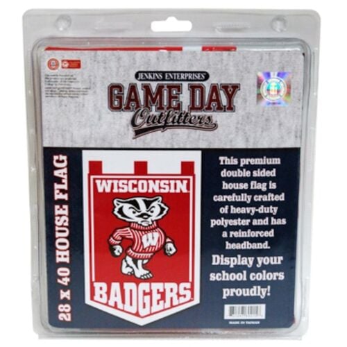 28" x 40" Wisconsin Badgers House Flag