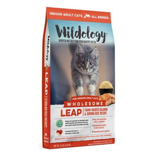 Leap Farm-Raised Salmon & Brown Rice Dry Cat Food - 15 Lb