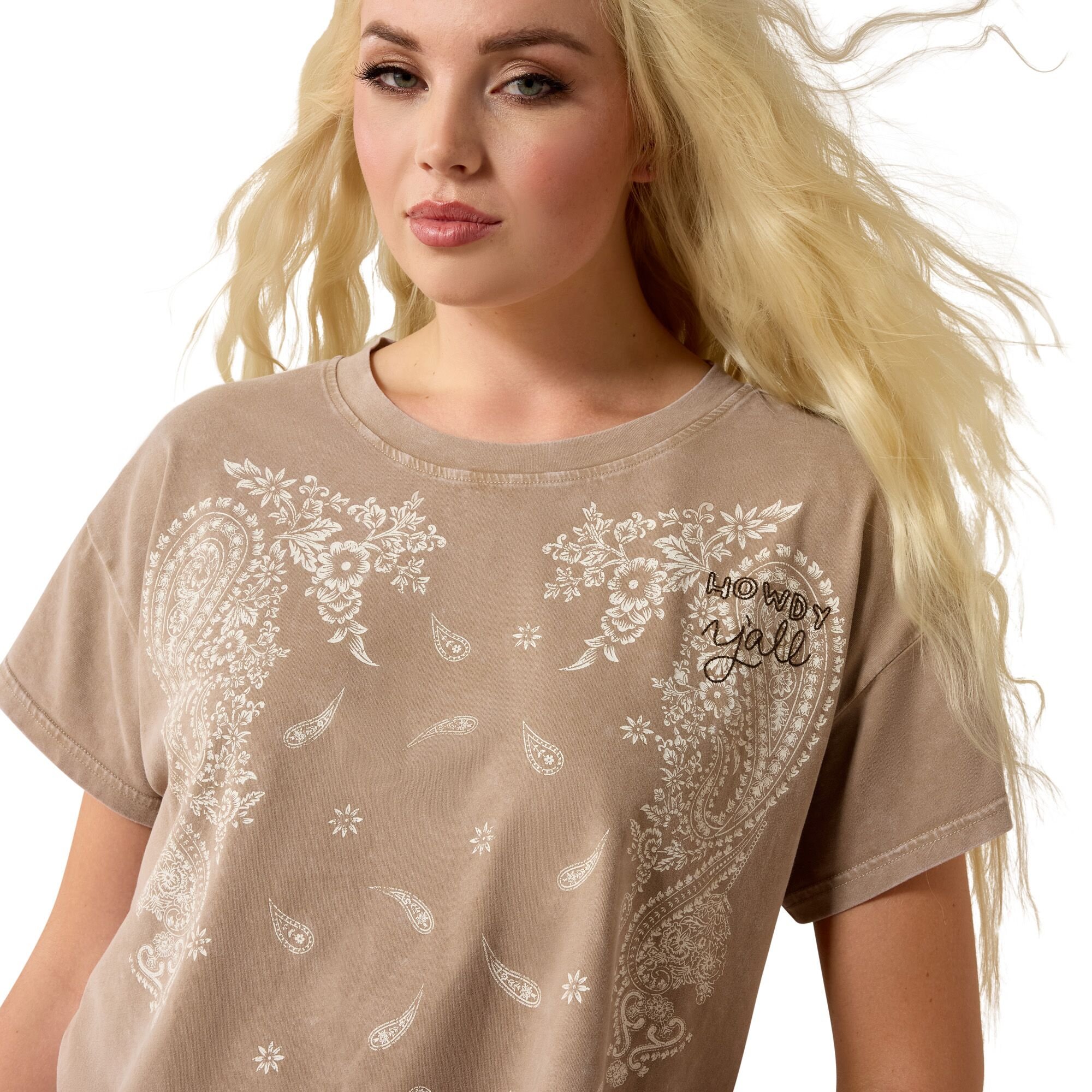 Women's Paisley Boxy Crop T-Shirt