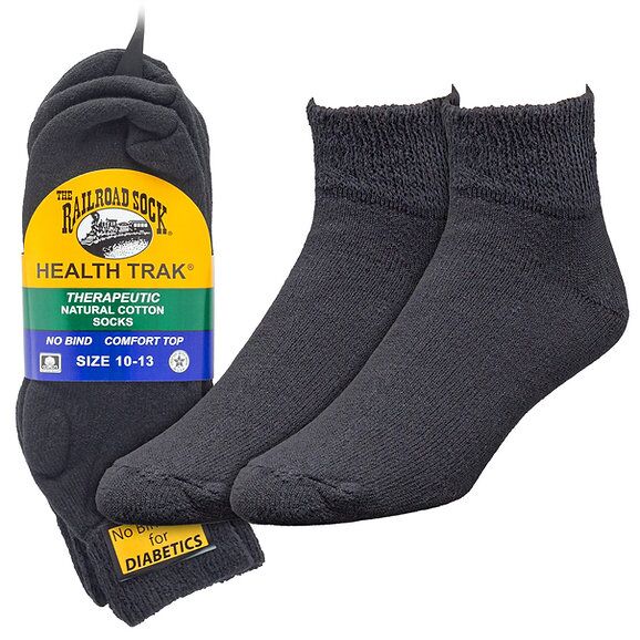 Men's 3-Pack Quarter Therapeutic Socks