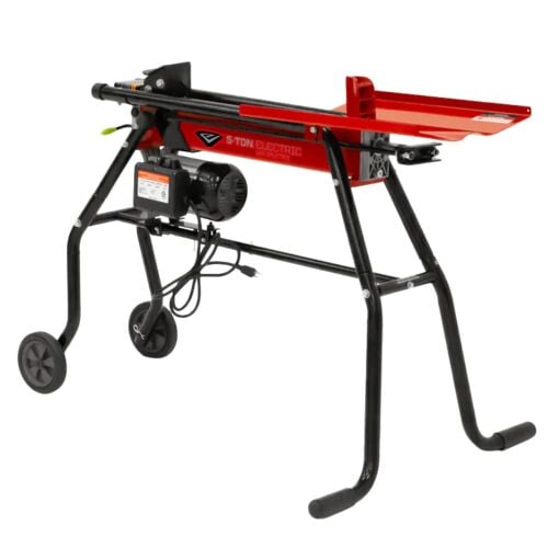 5-Ton Electric Log Splitter with Stand and Tray