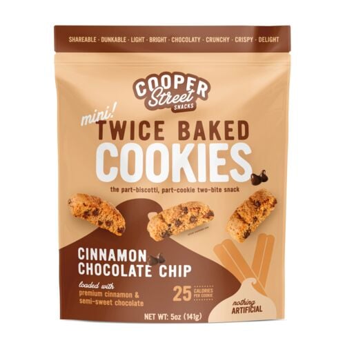 Mini Twice Baked Cinnamon Chocolate Chip Cookies - 5 oz