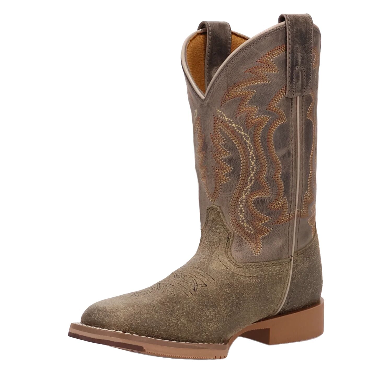 Boys Beasley Embroidered Square Toe Pull On Boots