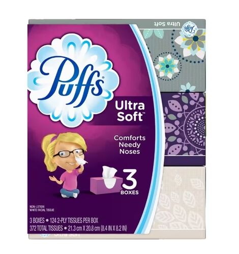 Ultra Soft Facial Tissue - 124 Count
