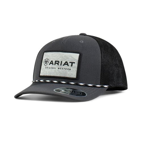 ARIAT Berretto Da Uomo Flex Fit 110 - Snapback Regolabile Con Retro In Rete, Logo Marrone, Taglia Unica