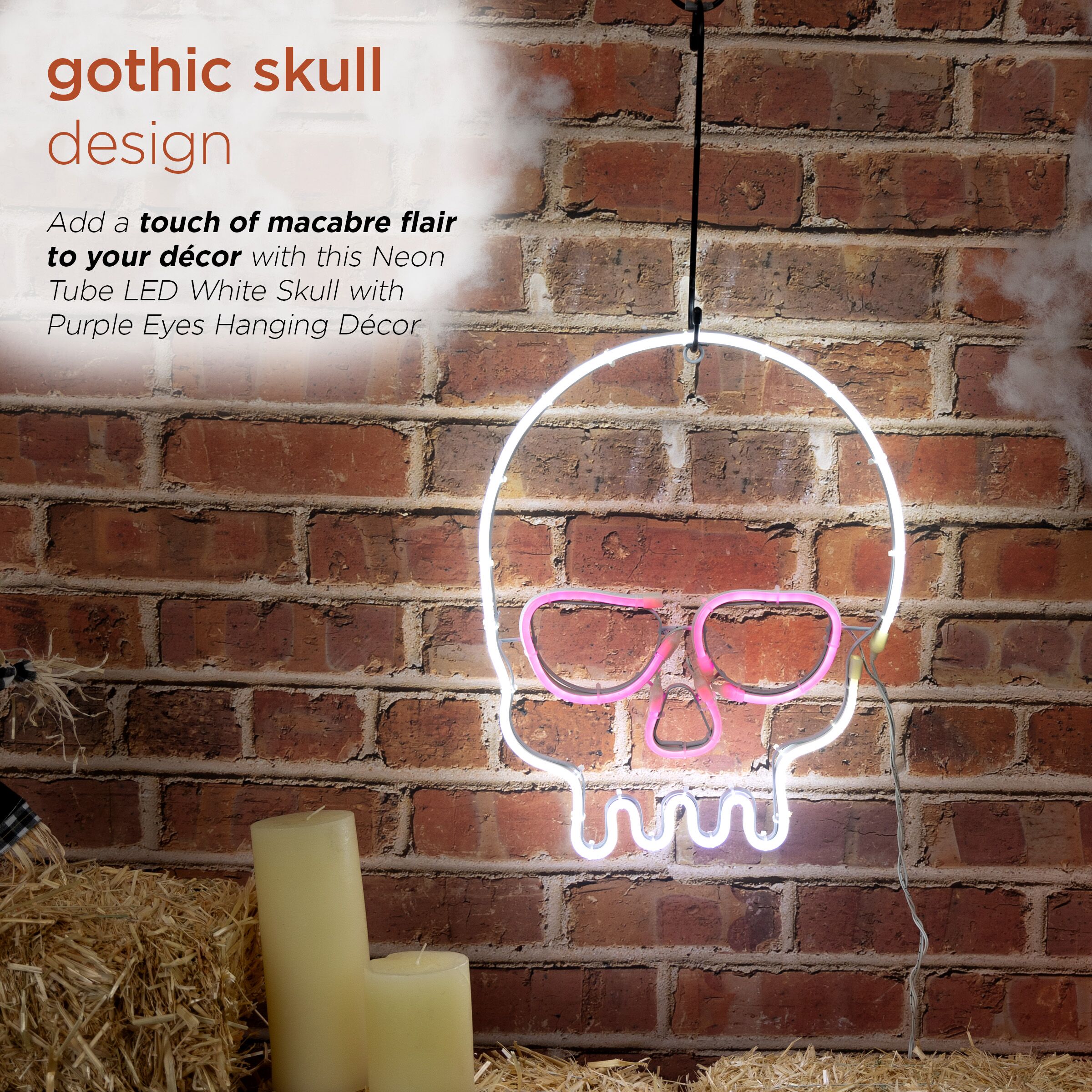 Alpine Corporation Skull Neon Light Window Decor