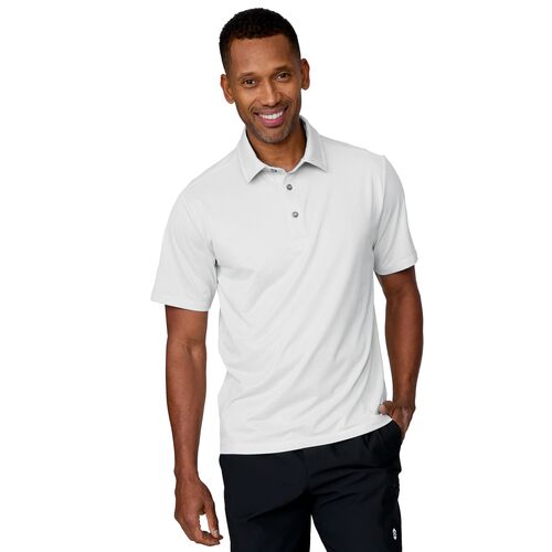 Free Country Men's Tech Jacquard Short Sleeve Polo Shirt