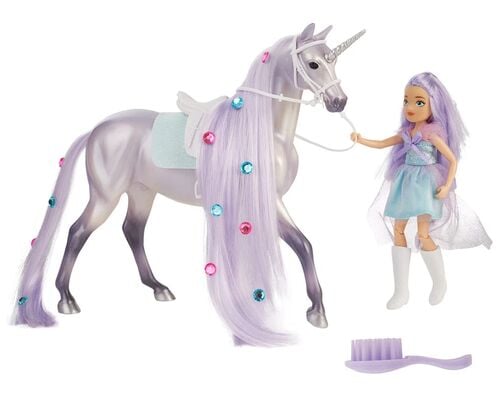 Freedom Series Twila & Moonstone Fantasy Rider & Unicorn