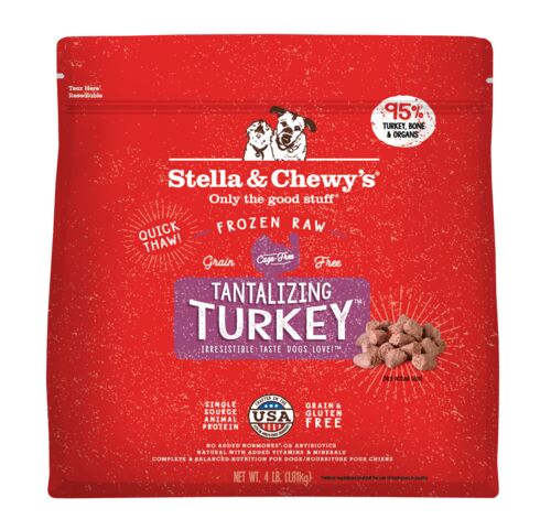 Dinner Morsels Tantalizing Turkey Grain Free Frozen Raw Dog Food - 4 Lb