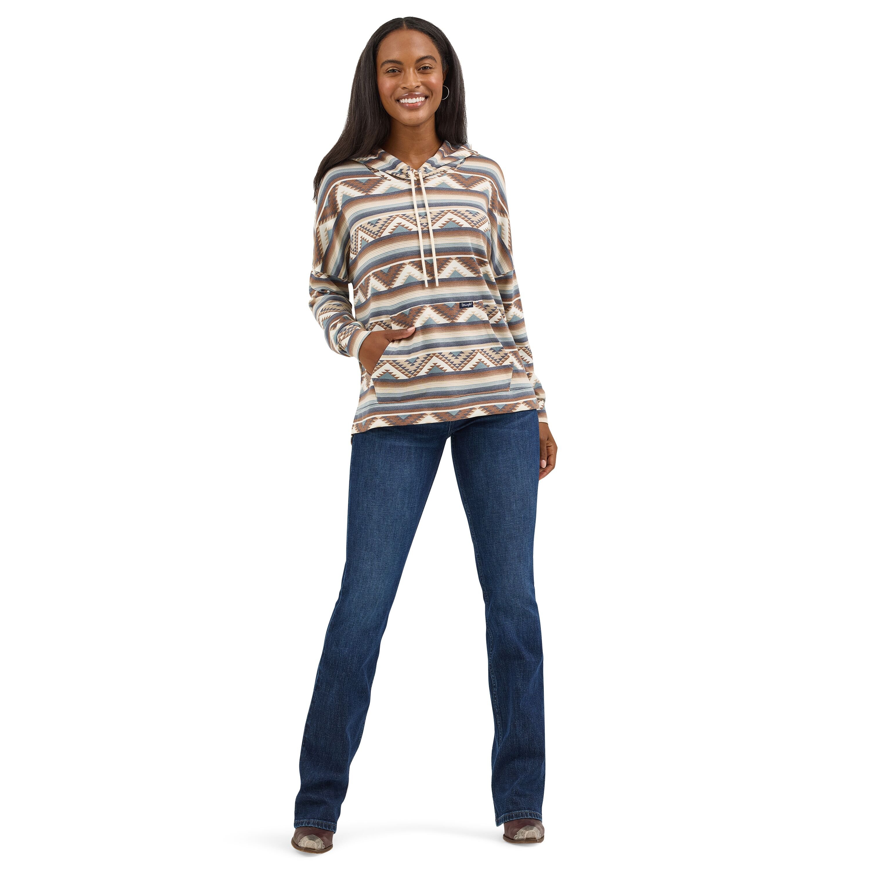 Women's Wrangler Geometric Relaxed Pullover Hoodie