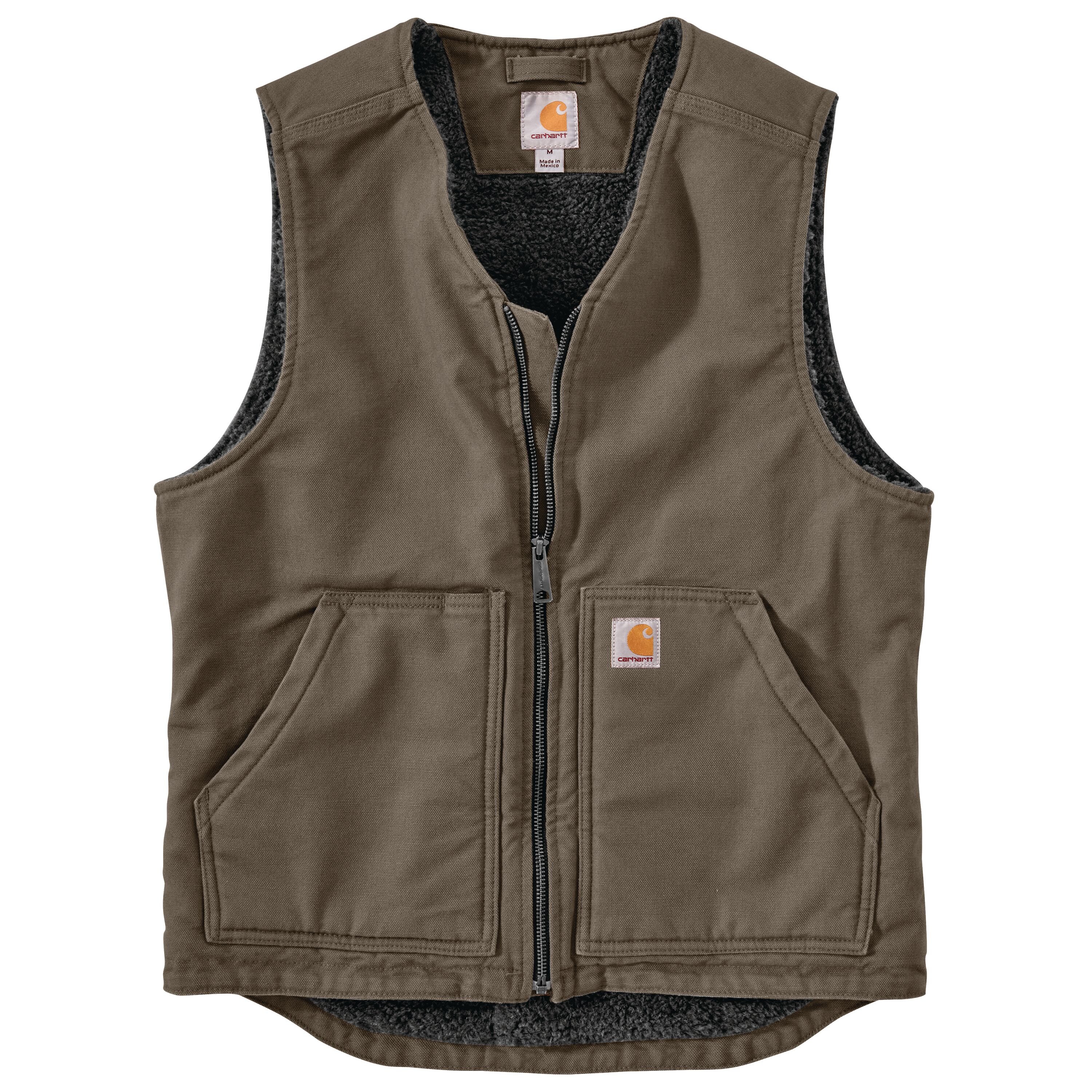 Carhartt Men's Washed Duck Sherpa-Lined Vest