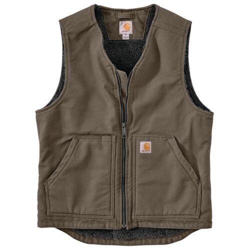 Carhartt Men's Washed Duck Sherpa-Lined Vest