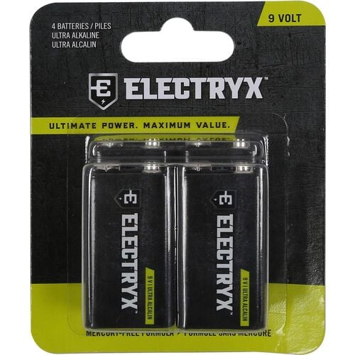 9V/1.5 Volt Ultra Alkaline Batteries - 4-Pack