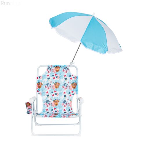 Americana Highland Cow Kids Folding Chair