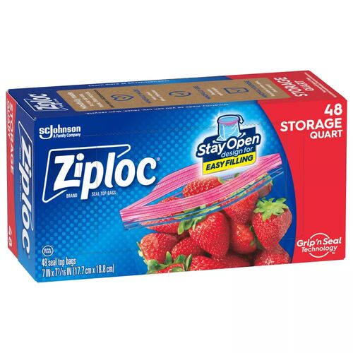 Quart Size Storage Bags - 48 Count