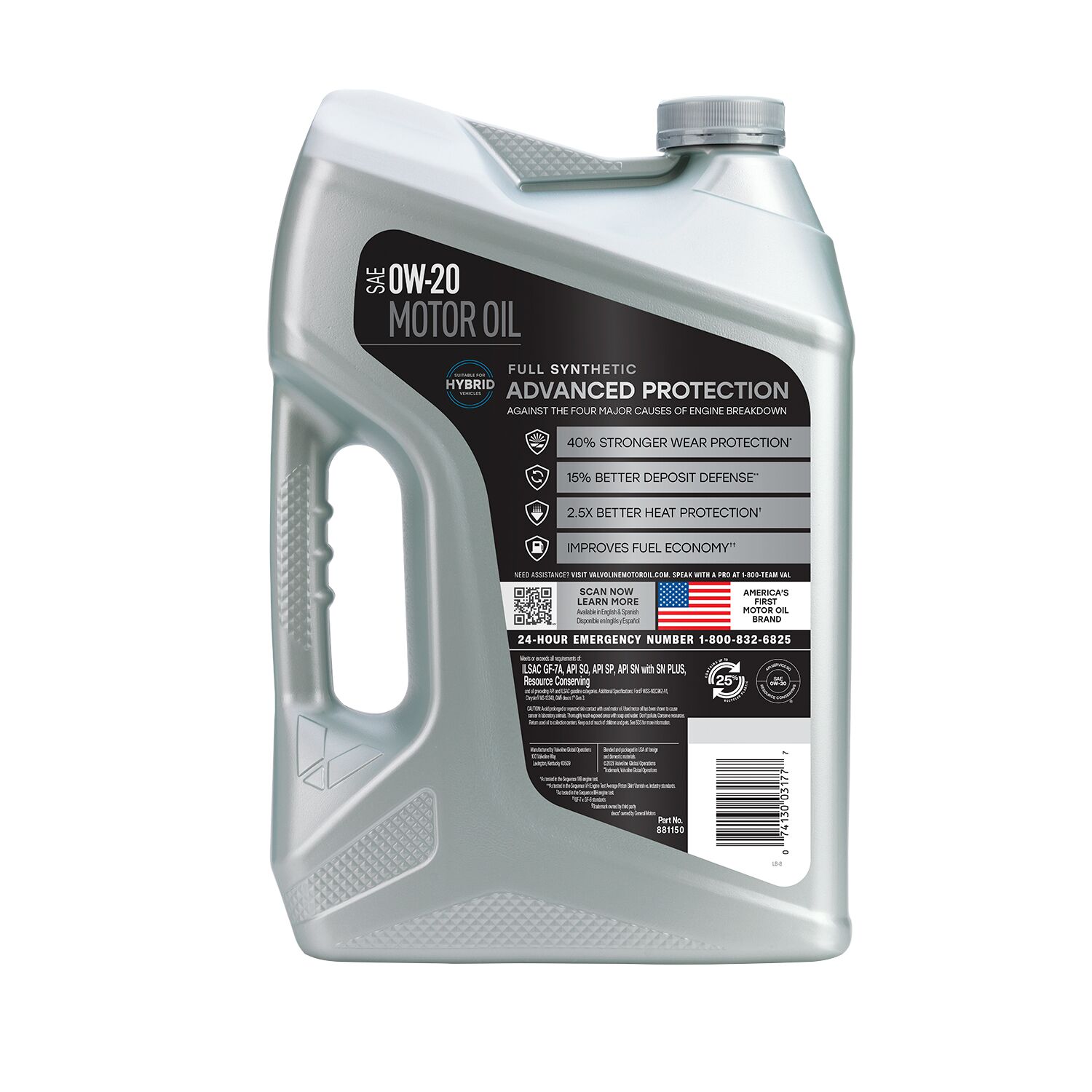 Valvoline 0W-20 Advanced Protection Full Synthetic Motor Oil