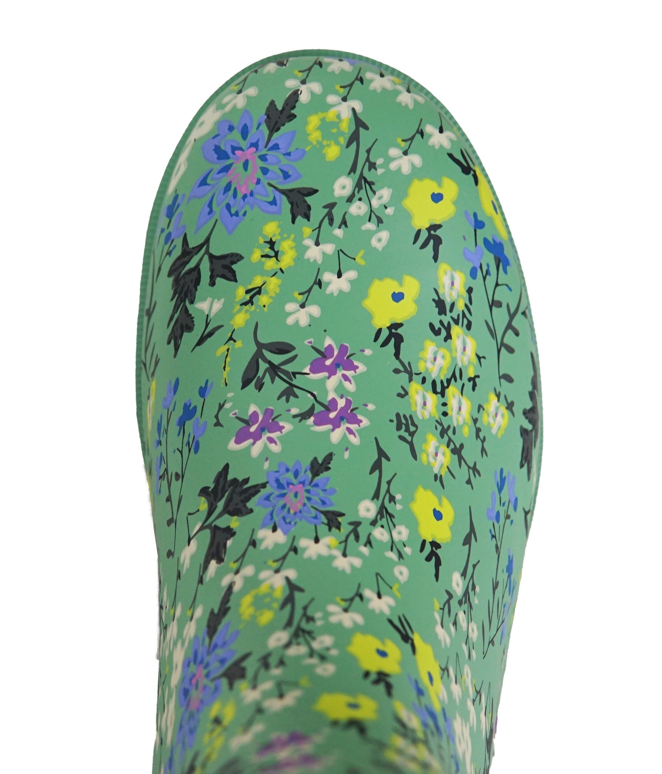 Women's Floral Tall Rubber Boots