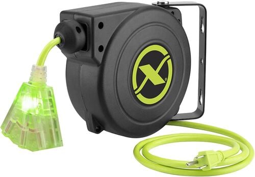 Retractable Extension 16/3 AWG 25' Electric Cord Reel