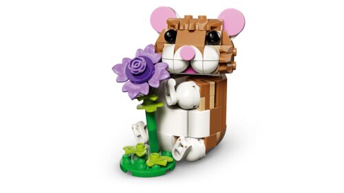 Cute Hamster with a Flower