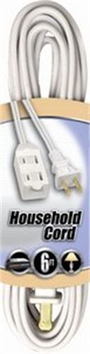 6 Feet 16/2 White Indoor Cube Tap Extension Cord