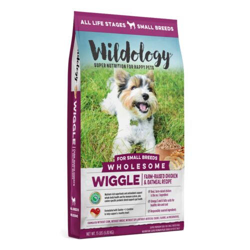 Wiggle Small Breed Chicken & Oatmeal Recipe Dry Dog Food - 15 Lb