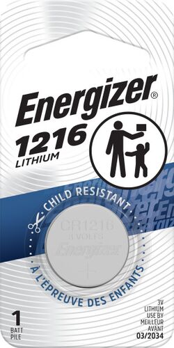 1216 3V Lithium Coin Cell Battery - 1 Pack