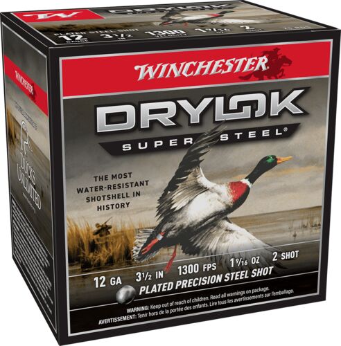 Drylock Super Steel 12 Gauge 3.5" #2 Shotshells - 25 Rounds