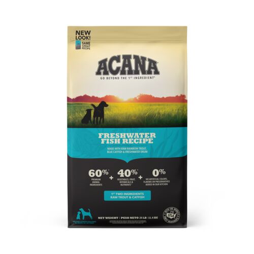 Freshwater Fish Dry Dog Food - 25 Lb