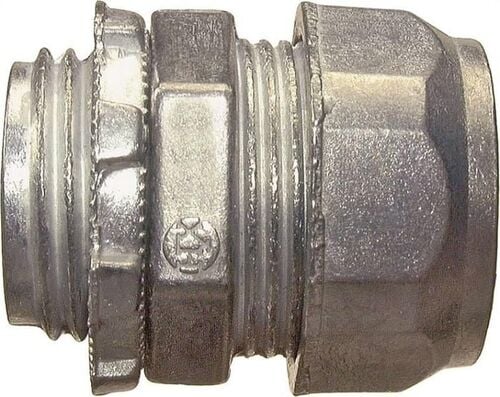 3/4" EMT, Die Cast Zinc Concrete Tight Compression Connector
