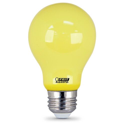 60-Watt Equivalent Medium E26 Base Non-Dimmable Yellow Colored LED Bug Light Bulb