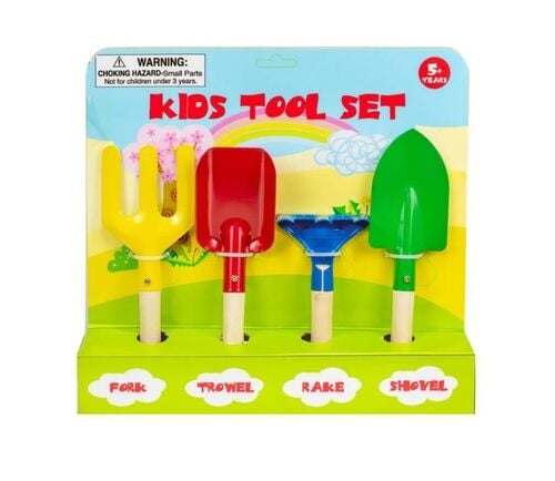 Kid's Mini Metal Garden Tool Set - 4 Piece