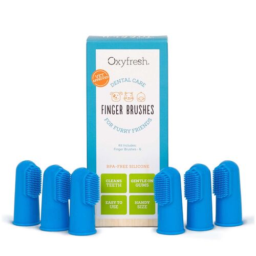 Dental Care Finger Brushes for Dogs & Cats - 6-Pack